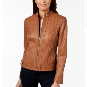NWOT Cole Haan Leather jacket